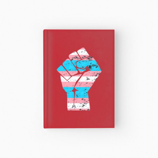 Discover Resist Fist Transgender Flag Trans Pride T Hardcover Journal