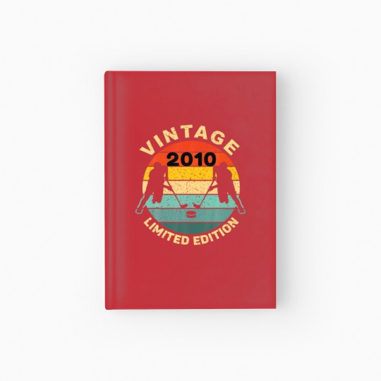 Discover Ice Hockey Vintage 2010 Bday 12Th Birthday Hockey Hardcover Journal