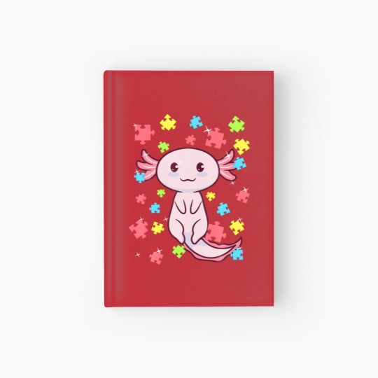 Discover Axolotl Autism Awareness Puzz;E Water Hardcover Journal