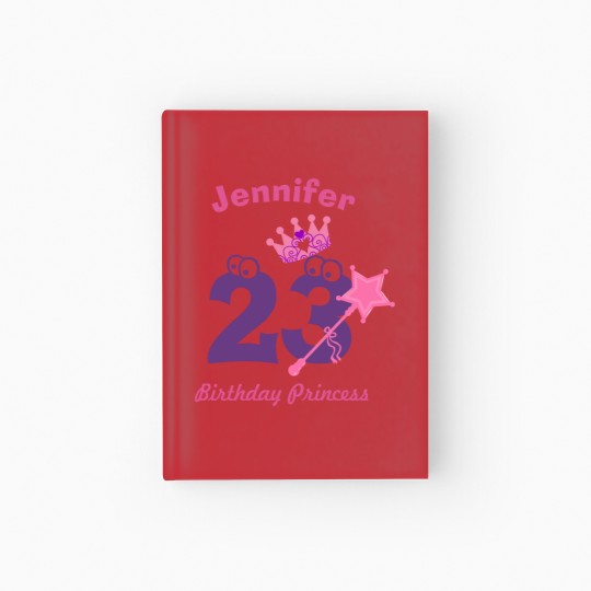 Discover Birthday Girl Custom Name Age Hardcover Journal