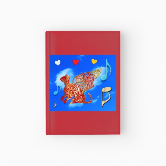 Discover Life is easier with My Magic Cat of Angels. Hardcover Journal