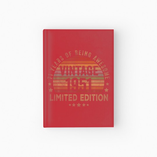 Discover 71 Year Old Gifts Vintage 1951 Limited Edition 71S Hardcover Journal