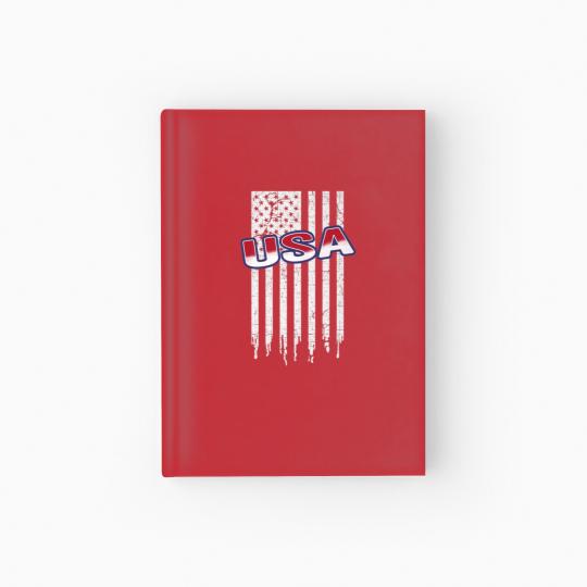 Discover USA Patriot Flag Celebrate 4Th Of July Proud Ameri Hardcover Journal