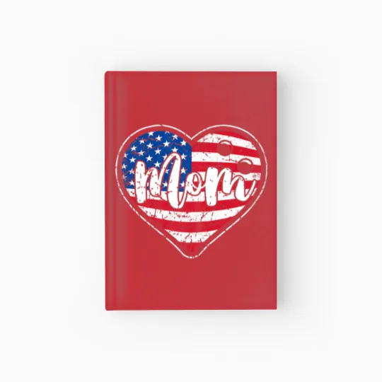 Discover Womens Distressed American Flag Heart Bowling Hardcover Journal