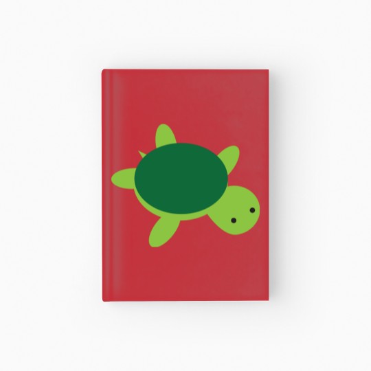 Discover Cute Green Turtle Hardcover Journal