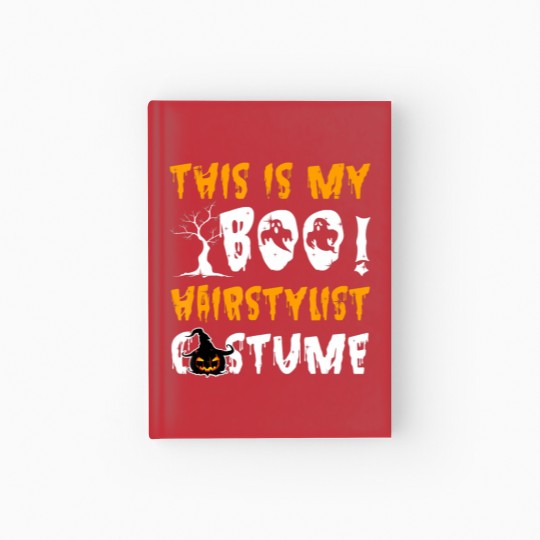 Discover Funny Barber | This Is My Boo Hairstylist Costume Sweat Hardcover Journal