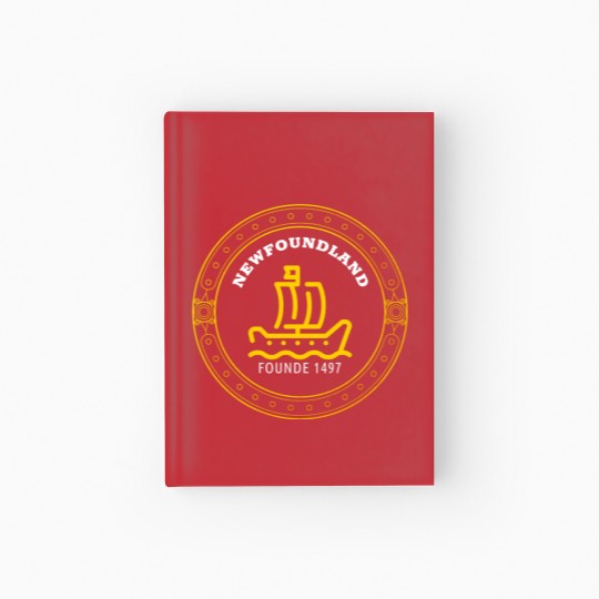 Discover Newfoundland founde 1497 Old Sailing Ship Discover Hardcover Journal
