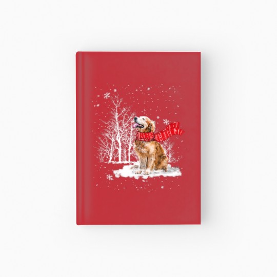 Discover Golden Retriever Is Watching The Snow Falls Christ Hardcover Journal