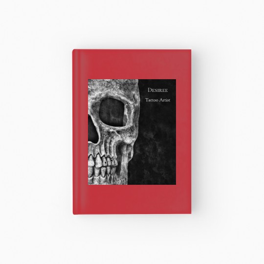 Discover Gothic Skull Head Black And White Tattoo Shop Hardcover Journal