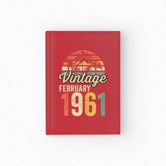 Discover 60Th Birthday 60Th Gift Idea February 1961 Vintage Hardcover Journal