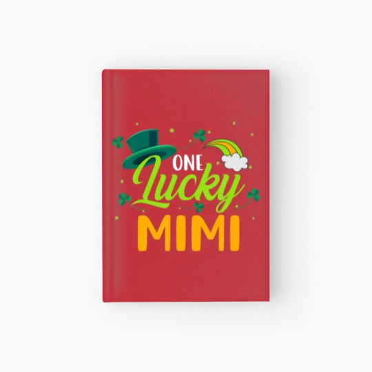 Discover Lucky Mimi Green Four Leaf Clover Patrick's Day Hardcover Journal