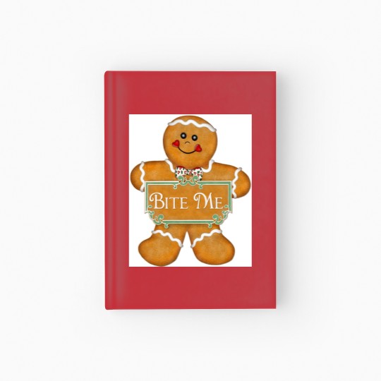 Discover Christmas Gingerbread Man - Bite Me Hardcover Journal