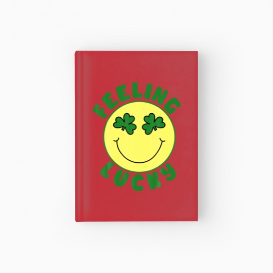Discover St Patrick's Day I Feel Lucky Leopard Clover Graph Hardcover Journal