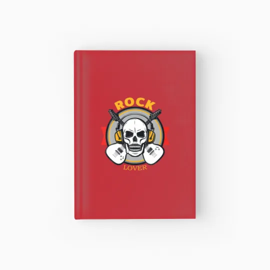 Discover Rock Lover Headphone Skull Boyfriend Modern Specia Hardcover Journal