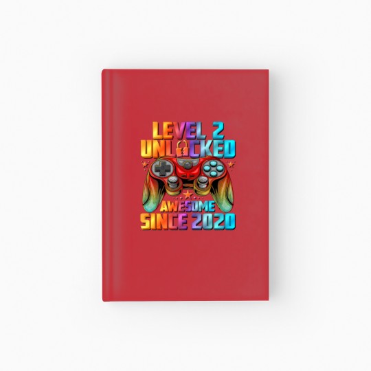 Discover Level 2 Unlocked Awesome Since 2020 2Nd Birthday G Hardcover Journal