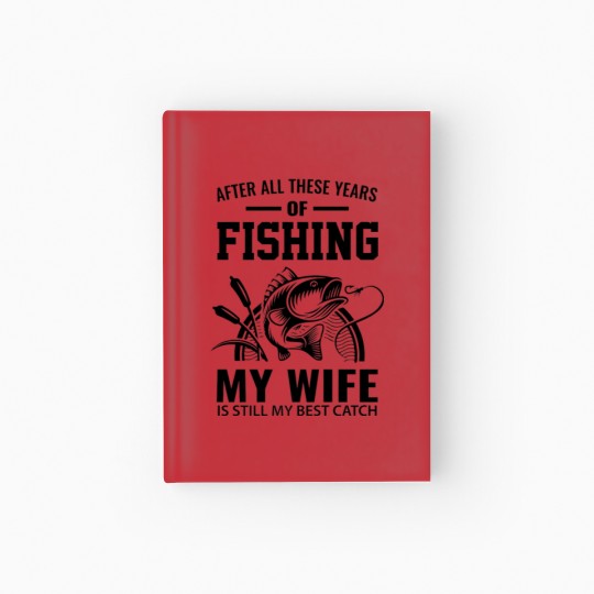 Discover Mens Funny Fishing Angler Gift Fish Fishing Rod Wi Hardcover Journal