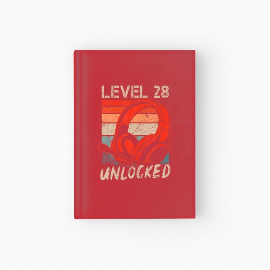 Discover Level 28 Unlocked Video Gamer Lovers 28Th Birthday Hardcover Journal