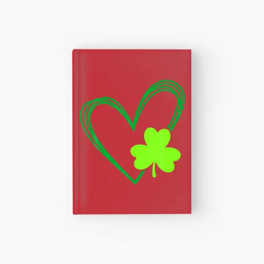 Discover Happy St Patrick's Day Irish Shamrock Heart Men Wo Hardcover Journal