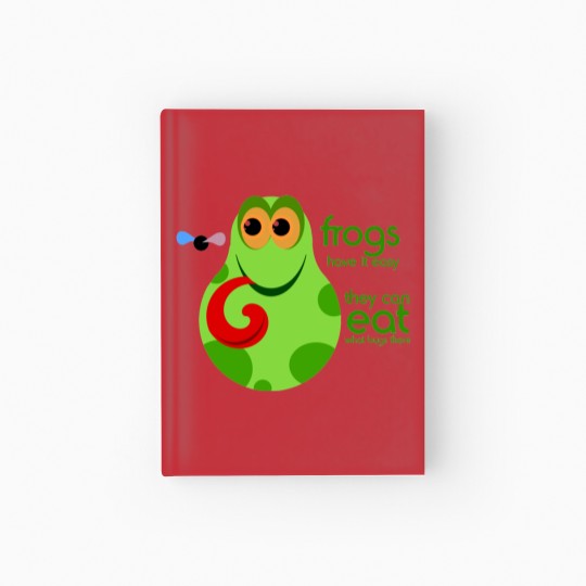 Discover Funny Frog Quote Hardcover Journal