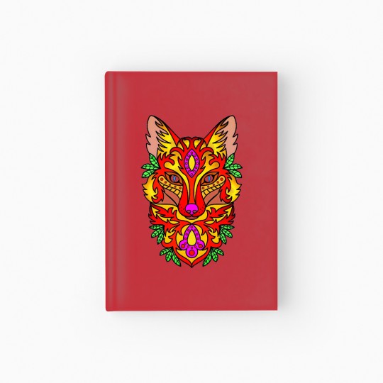 Discover Fox boho abstract art Hardcover Journal