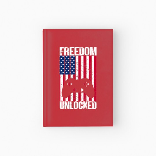 Discover Gamer 4Th Of July Freedom Unlocked Video Games Hardcover Journal