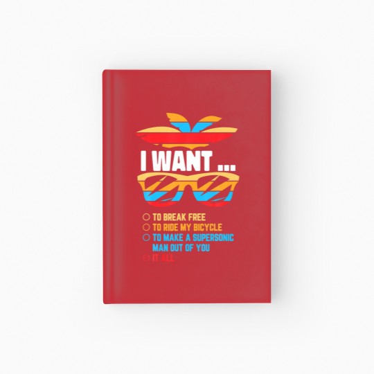 Discover I Want To Break Free To Ride My Bicycle It All Gif Hardcover Journal