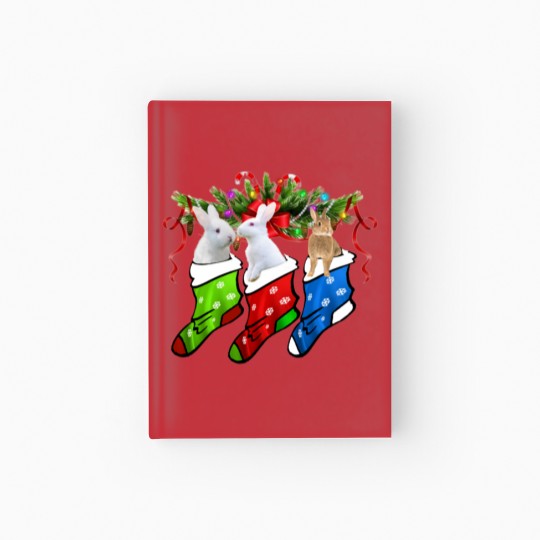 Discover Funny Three Rabbit In Sock Christmas Rabbit Gift Sleeveless Hardcover Journal