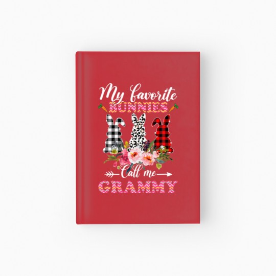 Discover My Favorite Bunnies Call Me Grammy Easter Leopard Hardcover Journal