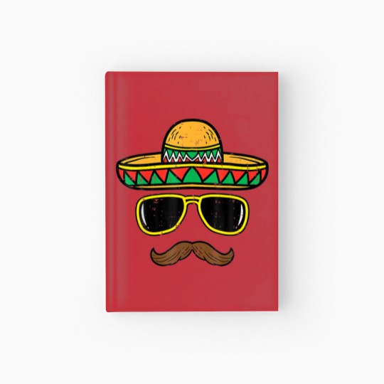 Discover Sombrero Face Cinco De Mayo Mexican Fiesta Hardcover Journal