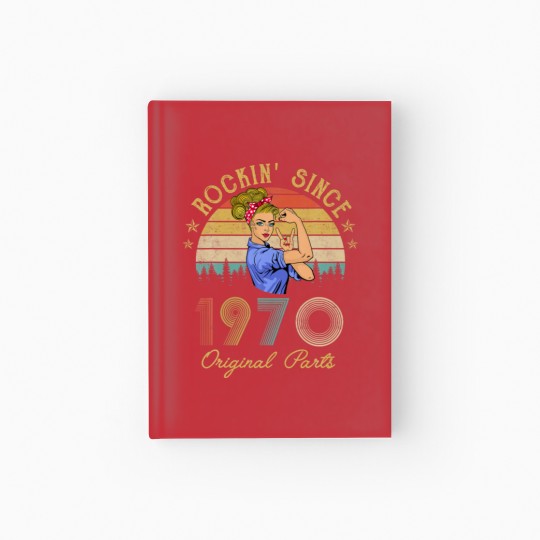 Discover Vintage 1970 Rockin Sine 52Nd Birthday Women 52 Ye Hardcover Journal