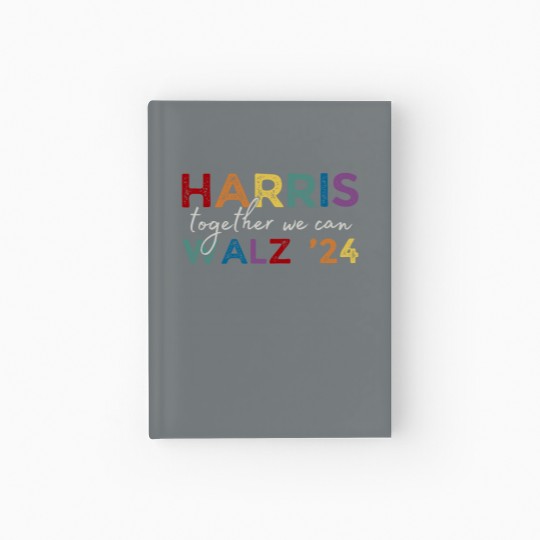 Discover Harris Walz V-Neck Hardcover Journal 2024 - Kamala