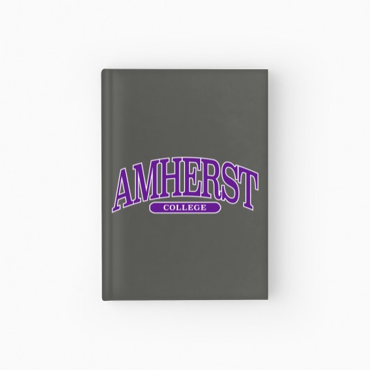 Discover amherst - college font curved Hardcover Journal