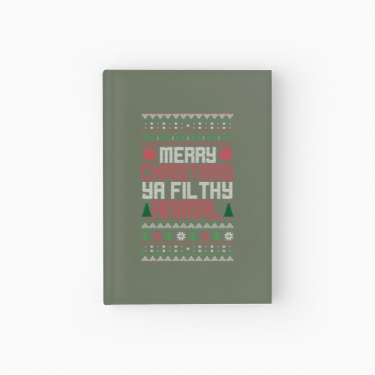 Discover Urban Attitude Christmas Merry Xmas Ya Filthy Animal Meme Hardcover Journal