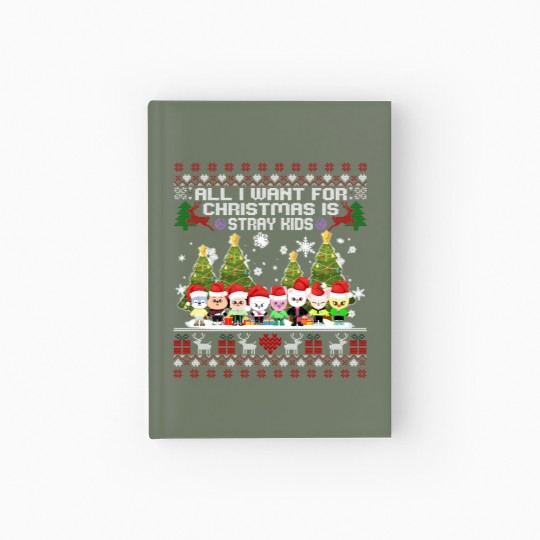 Discover Stray Kids Skzoo Ugly Christmas Hardcover Journal, Kpop Christmas Hardcover Journal, Cute SKZOO TSweatshirt