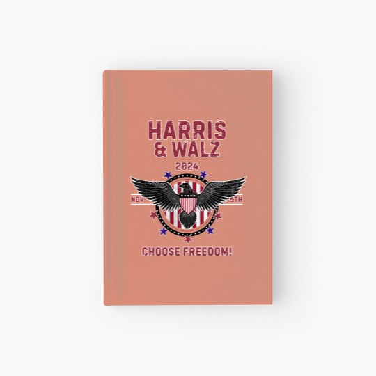 Discover Kamala Harris Names Minnesota Gov. Tim Walz as Her Running Mate Hardcover Journal