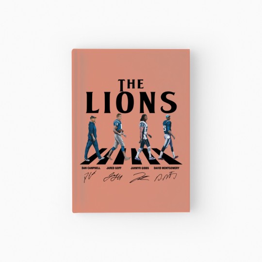 Discover Lions Walking Abbey Road Signatures Football Hardcover Journal