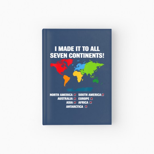 Discover world traveler seven continents 7 continents club white Hardcover Journal