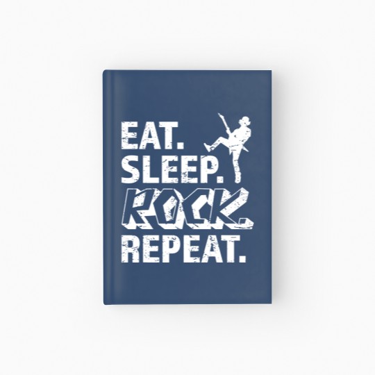 Discover Eat Sleep Rock Repeat Metal Music Rocker Headbanger Hardcover Journal