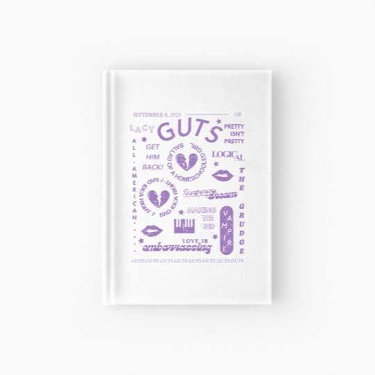 Discover Olivia Rodrigo Guts Graphic Fan Hardcover Journal, Music Album Hardcover Journal