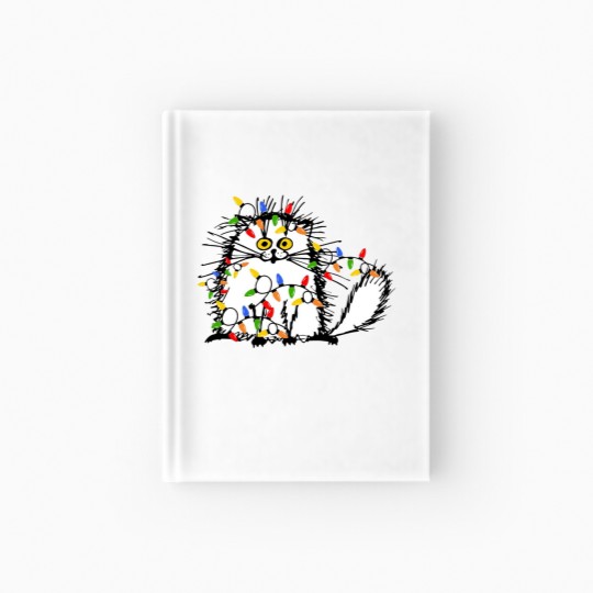 Discover Christmas Funny Cat Hardcover Journal, Funny Cat Hardcover Journal