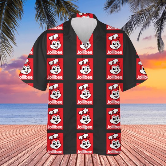 Discover Jollibee Fitted V-Neck Hawaiians