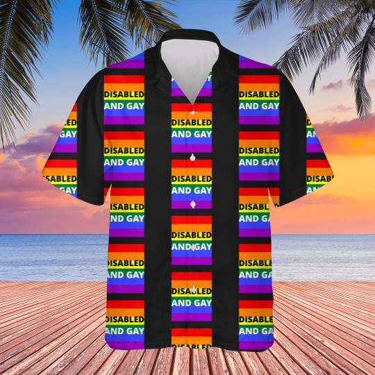 Discover Disabled  And Gay On Rainbow Background Hawaiians