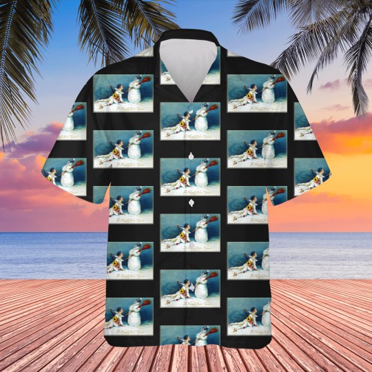 Discover Vintage New Year's Day Boy And Snow Hawaiians