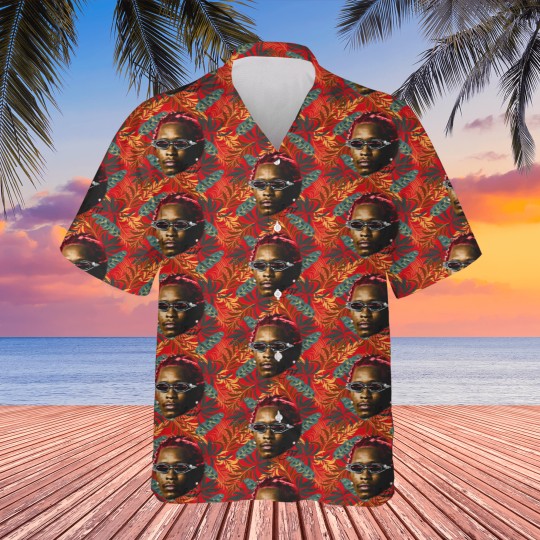 Discover YOUNG THUG Hawaiians | Rap Hawaiians Concert Merch Kanye Thugger Slime Season | White Red Rare Hip Hop Graphic Print |