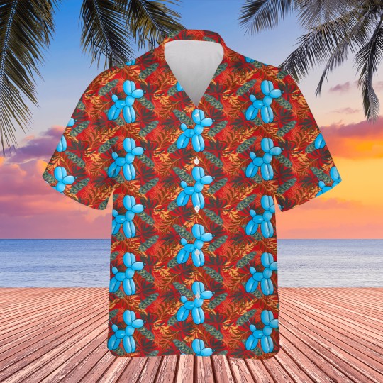 Discover Blue Cartoon Ballon dog Hawaiians