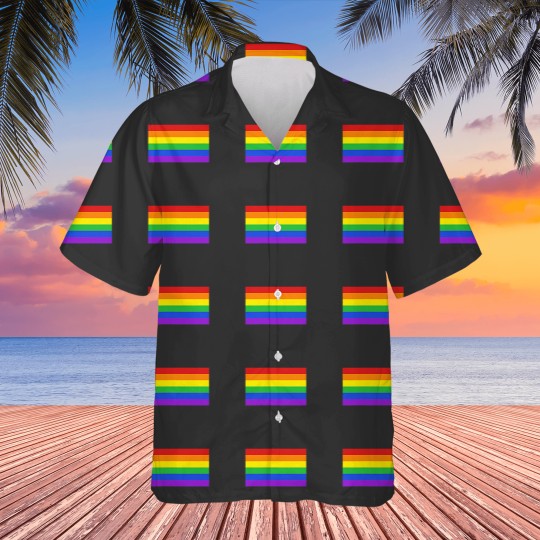 Discover Subtle Pride Flag Rainbow LGBT Hawaiian Shirt