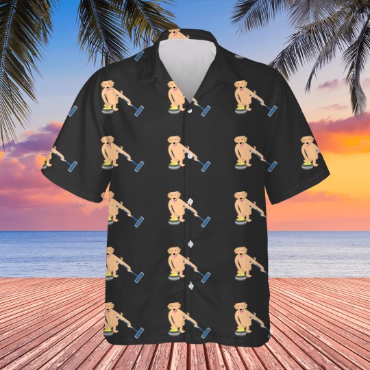Discover Golden Retriever Curling Classic Hawaiians