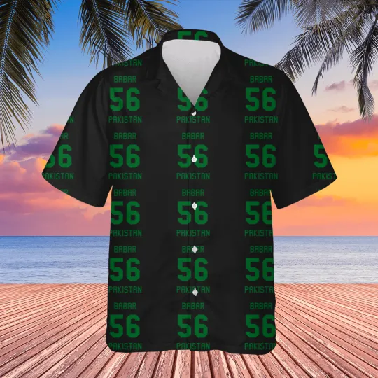 Discover Babar Azam 56 Pakistan Cricket Jersey Hawaiians