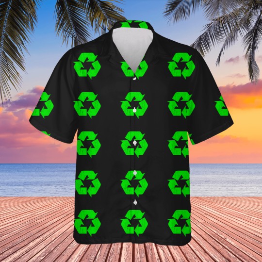Discover Earth Day Grunge Recycle Symbol Hawaiians