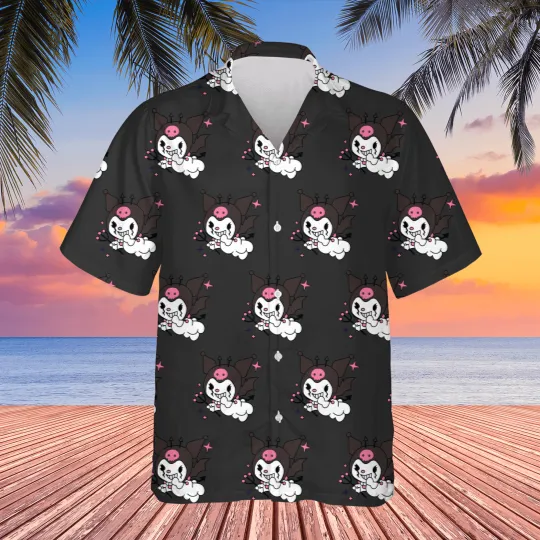 Discover Kuromi Unisex Kawaii Anime Pullover Hawaiians